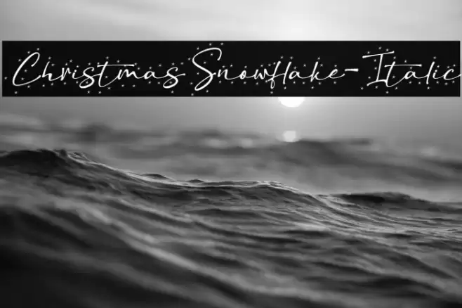 ChristmasSnowflake-Italic Font examples