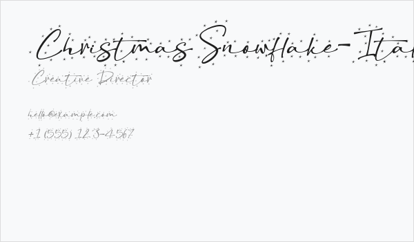 ChristmasSnowflake-Italic Business Card
