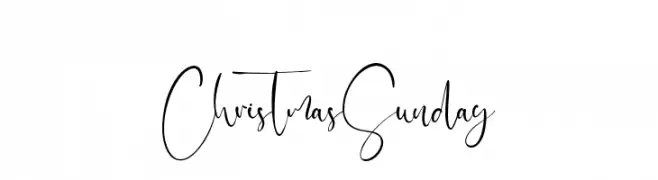 ChristmasSunday  Frei Schriftart Herunterladen