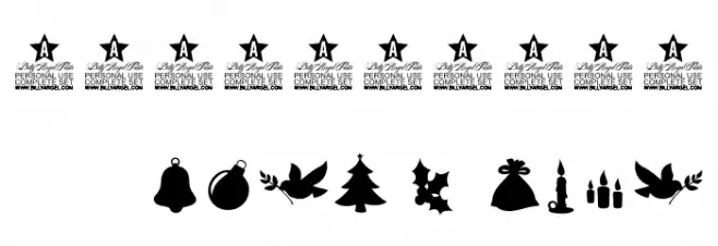 ChristmasTimeStarPersonalUse-Re フォント その他の文字