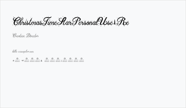 ChristmasTimeStarPersonalUse-Re Business Card