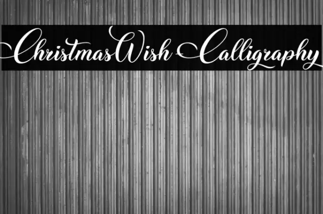 ChristmasWish-Calligraphy Font examples