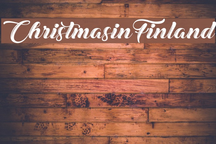 ChristmasinFinland Font examples