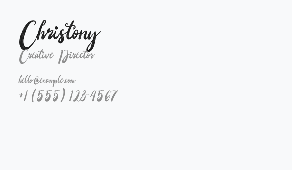 Christony Business Card