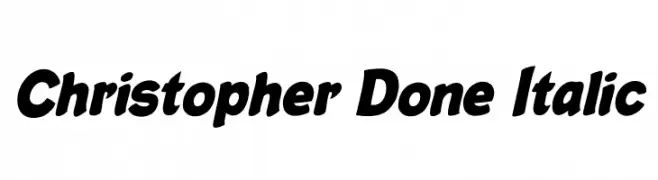 Christopher Done Italic  Free Fonts Download