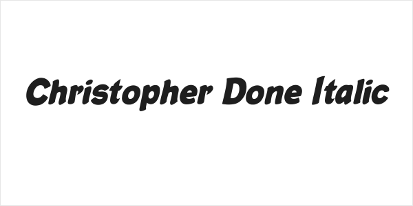 Christopher Done Italic Logo