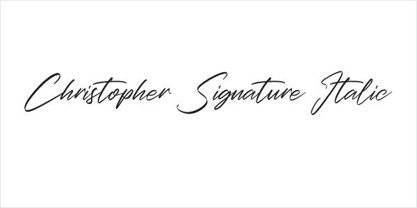 Christopher Signature Italic Logo