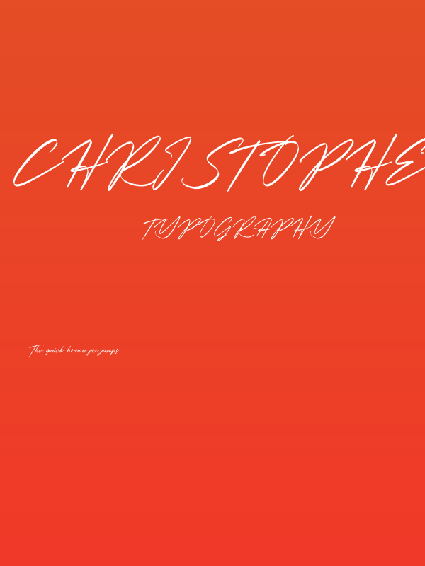 Christopher Signature Italic Poster