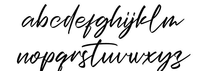 Christopher Signature Font LOWERCASE