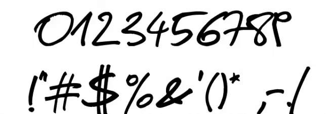 Christopherhand フォント その他の文字
