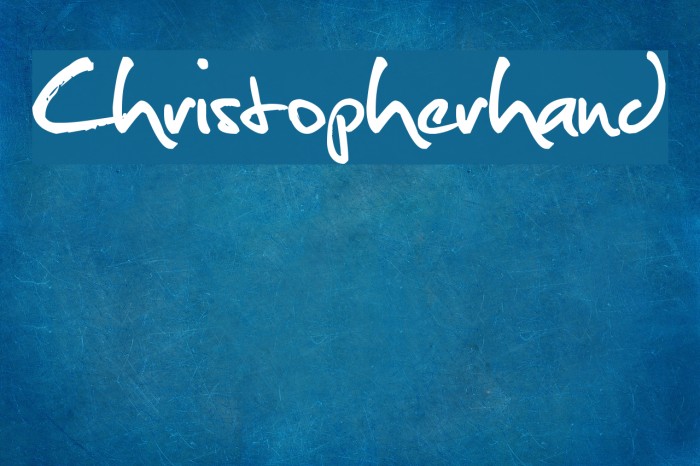 Christopherhand Font examples