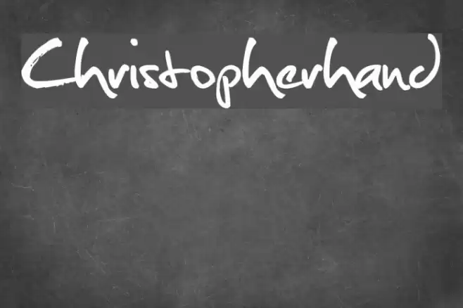 Christopherhand フォント examples