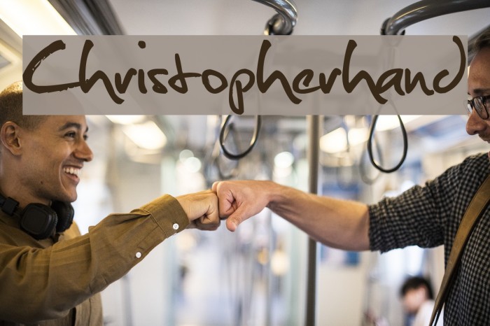 Christopherhand Font examples