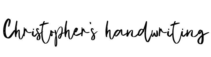 Christopher's handwriting  les polices de caractères gratuit tlcharger