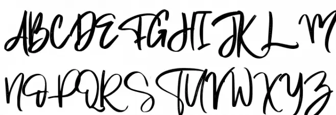 Christopher's handwriting Caratteri MAIUSCOLE