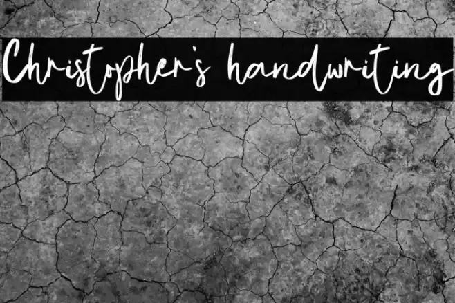Christopher's handwriting Font examples
