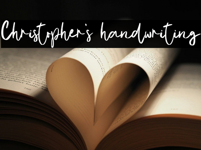 Christopher's handwriting Example 2
