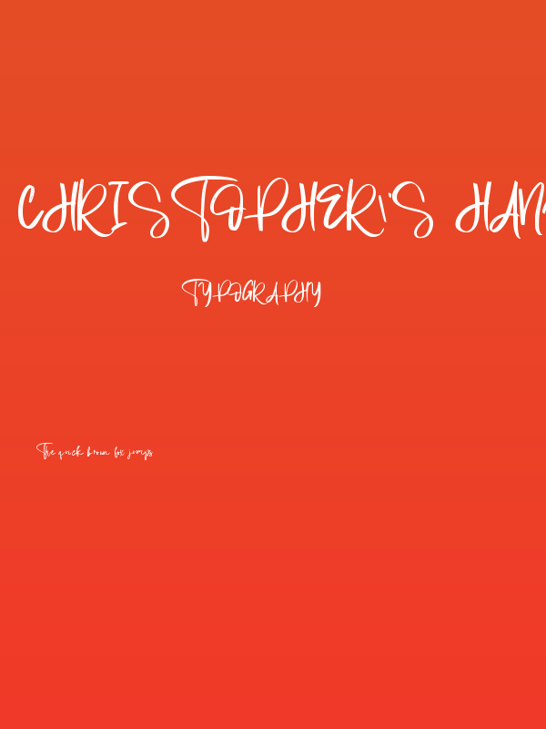 Christopher's handwriting Poster