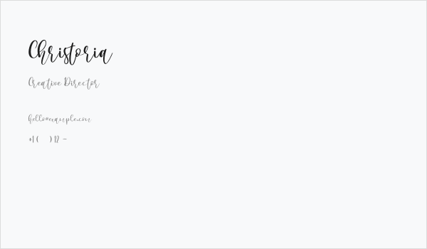 Christoria Business Card