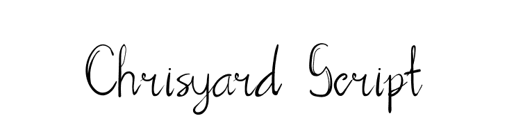 Chrisyard Script  नि: शुल्क फ़ॉन्ट्स डाउनलोड