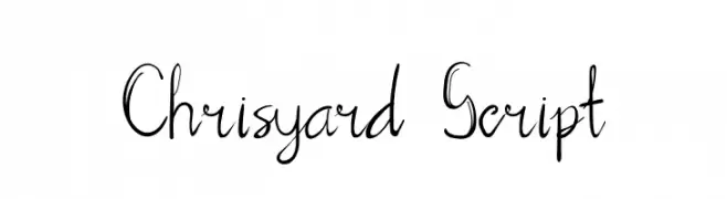 Chrisyard Script  フリーフォントのダウンロード