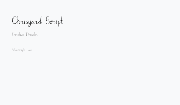 Chrisyard Script Business Card