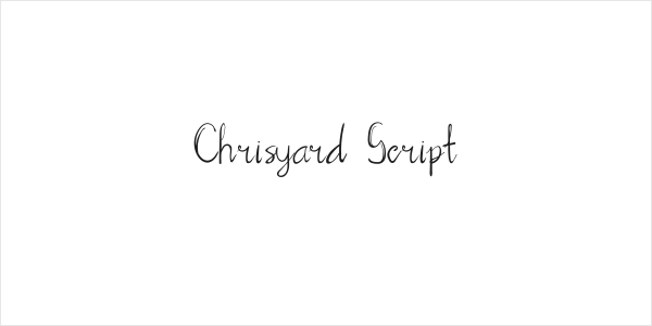 Chrisyard Script Logo