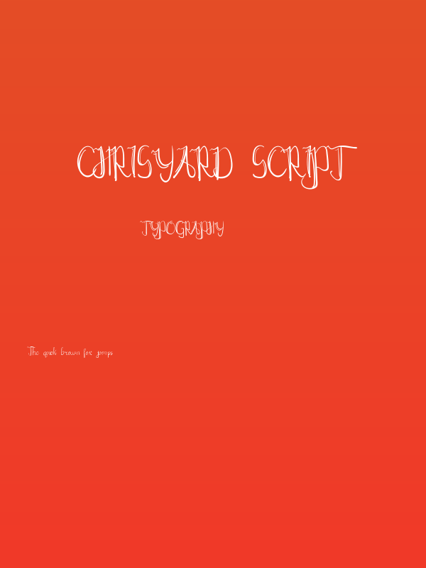 Chrisyard Script Poster