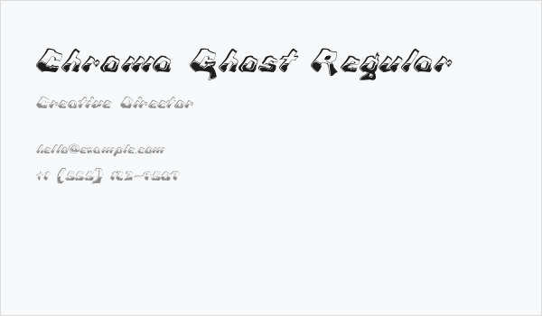 Chroma Ghost Regular Business Card
