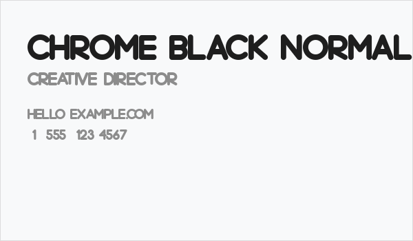 Chrome Black Normal Business Card