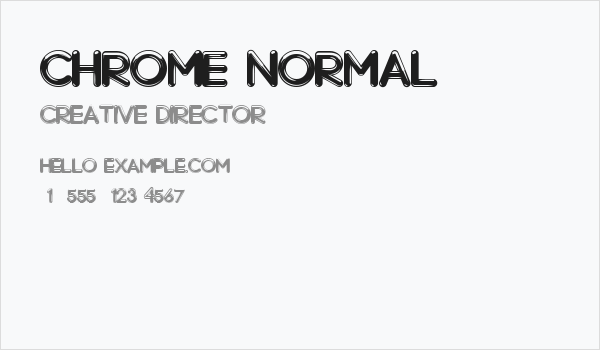 Chrome Normal Business Card