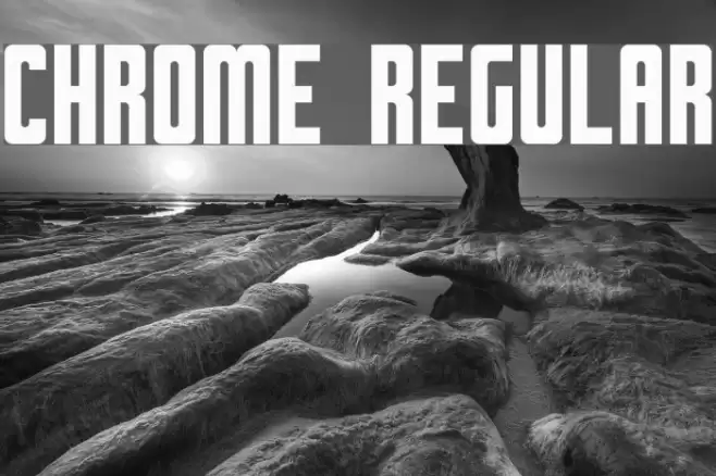 Chrome Regular Font examples