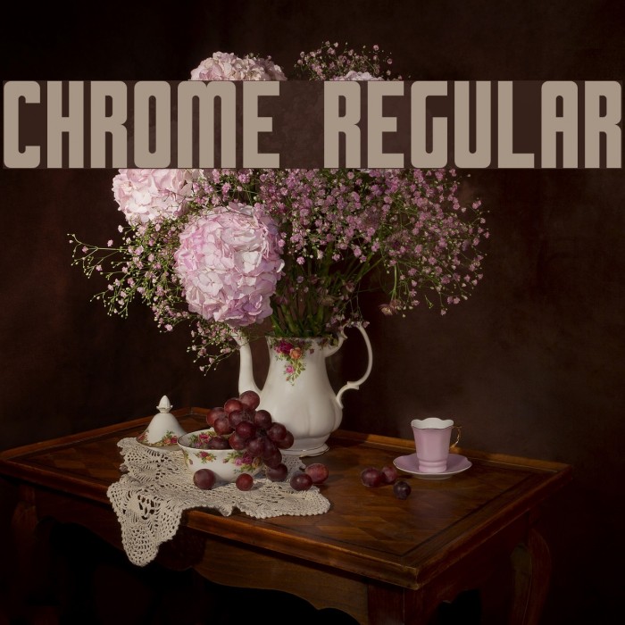 Chrome Regular Font examples