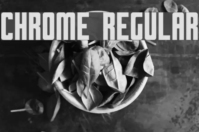 Chrome Regular Font examples