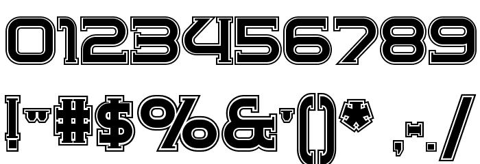 Chrome Yellow Inline NF Font OTHER CHARS