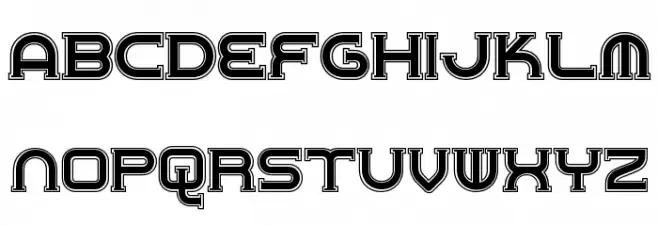 Chrome Yellow Inline NF Шрифта ВЕРХНИЙ