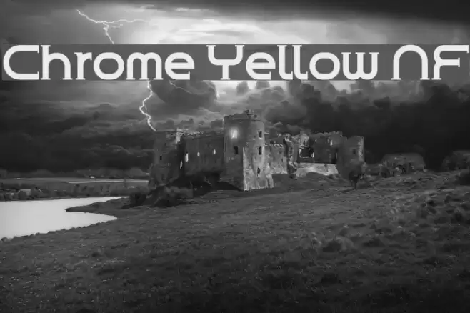 Chrome Yellow NF Font examples