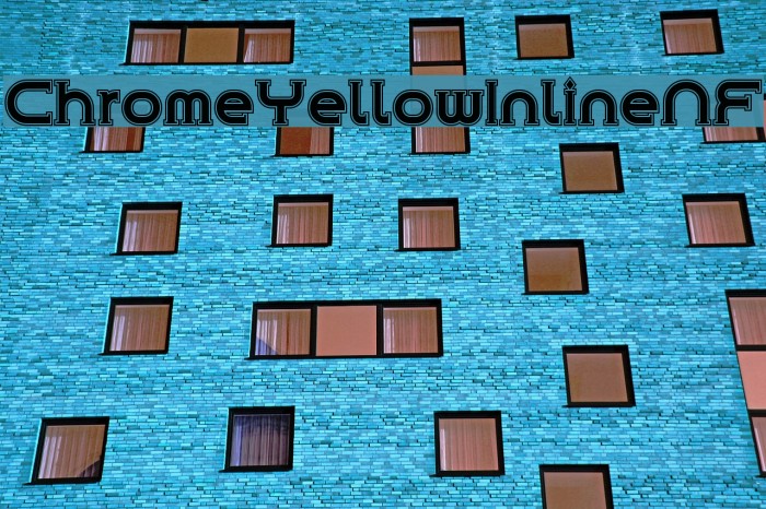 ChromeYellowInlineNF Font examples