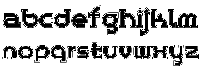 ChromeYellowInlineNF Font LOWERCASE