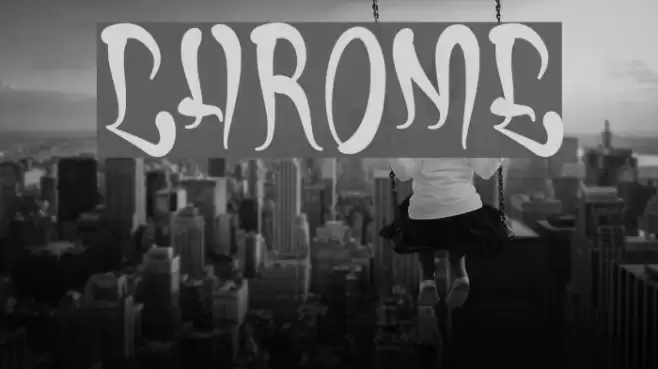 Chrome Schriftart examples