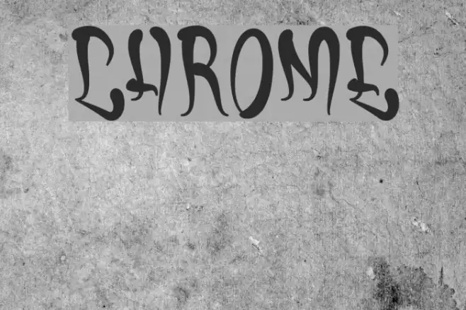 Chrome Schriftart examples