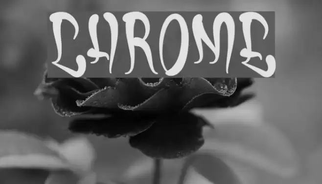 Chrome Schriftart examples