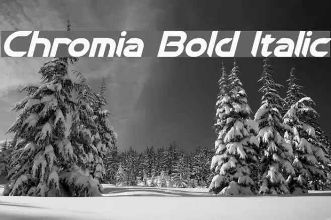 Chromia Bold Italic Font examples