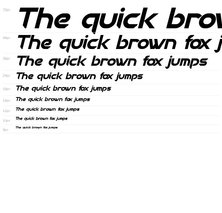 Chromia Bold Italic Waterfall