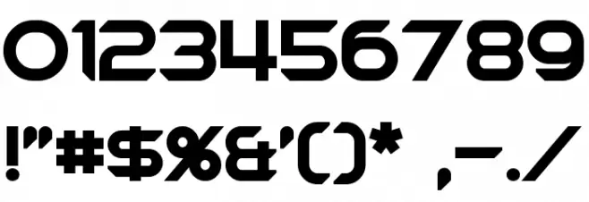 Chromia Bold Font OTHER CHARS