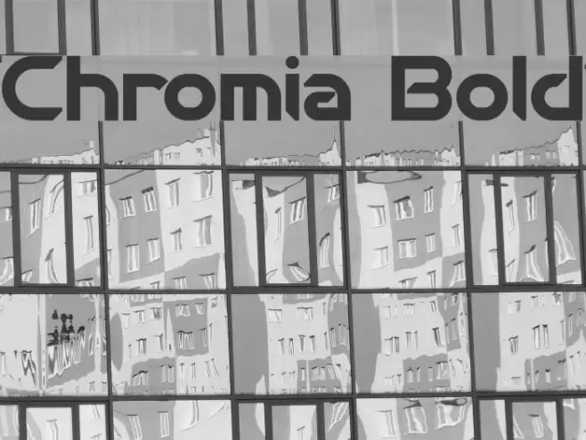 Chromia Bold Font examples