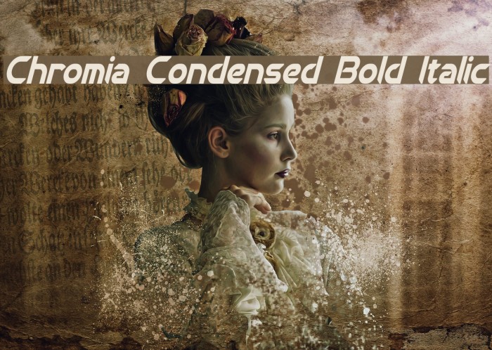 Chromia Condensed Bold Italic Font examples