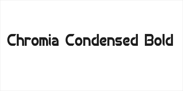 Chromia Condensed Bold Logo