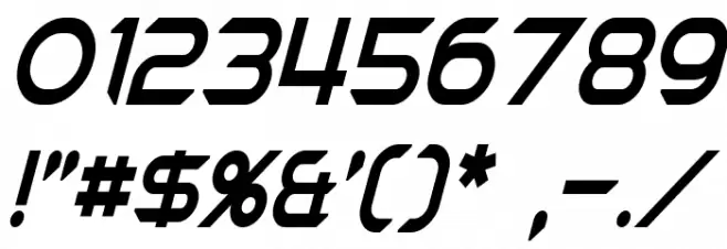 Chromia Condensed Italic Font OTHER CHARS