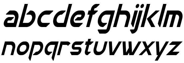 Chromia Condensed Italic Font LOWERCASE